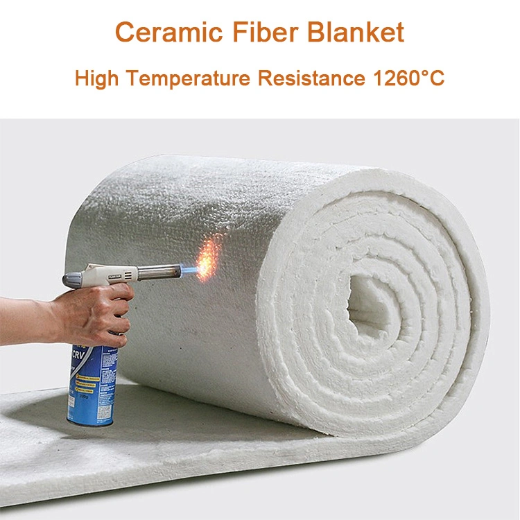 Aluminiumsilicaat vuurvaste keramische vezel deken warmtebestendige isolatie wol 128 kg/m3 Dichtheid Voor ketel 0
